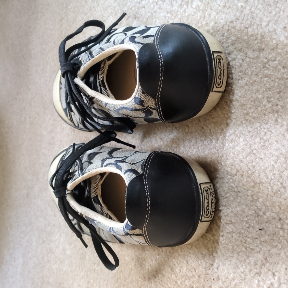 Coach Shoes, Size 7. Worn A Few Times. Canvas, Leather & Rubber. - Picture 3 of 7